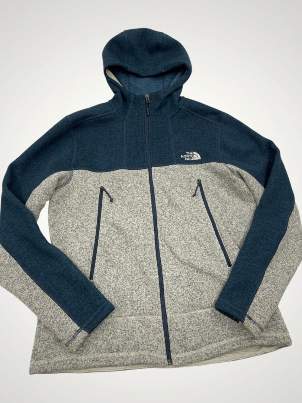 THE NORTH FACE Gordon Lyons Hoodie Sweater Knit Heavyweight Fleece Jacket Mens L